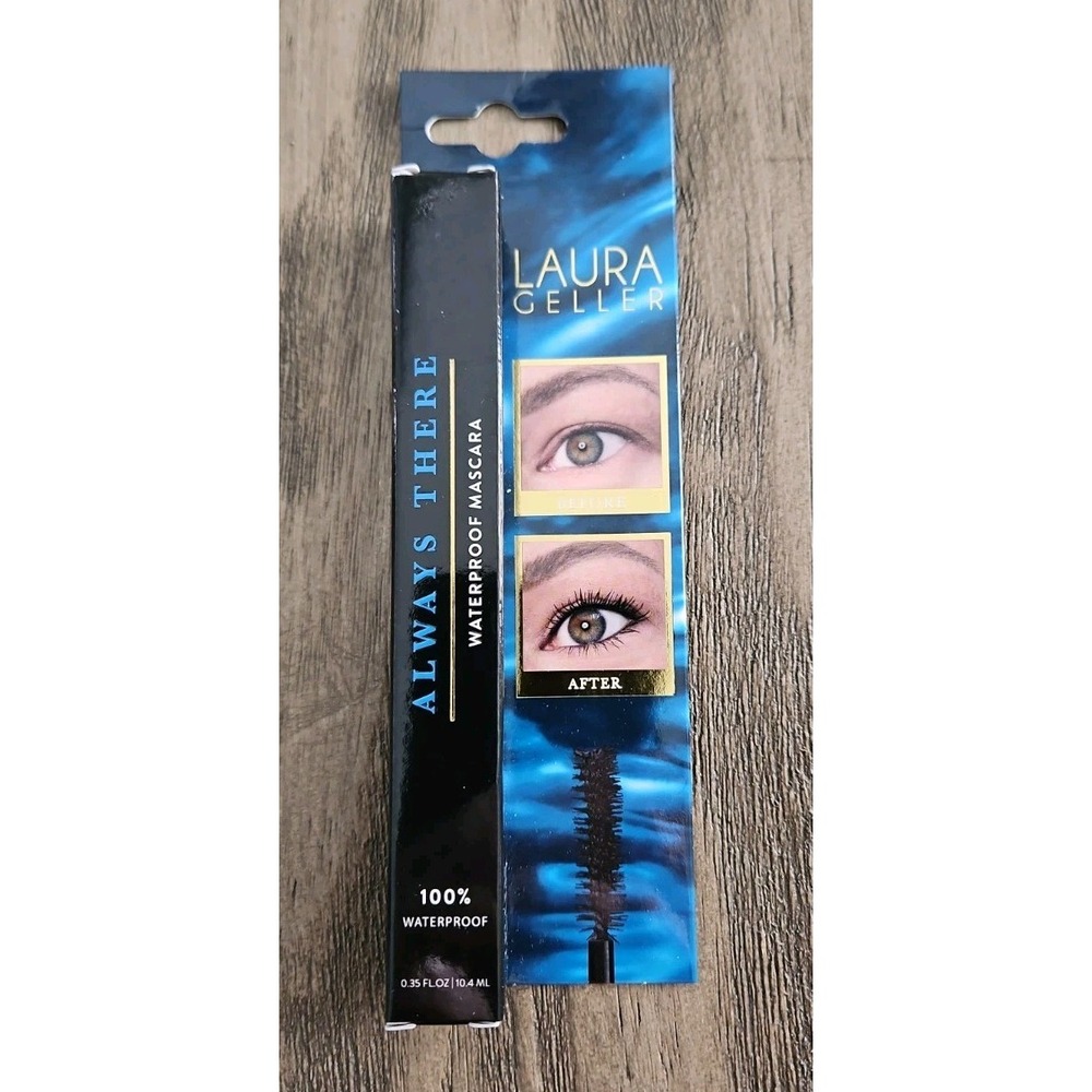 Laura Geller ALWAYS THERE Lengthening Waterproof Mascara, Black .35 fl oz New